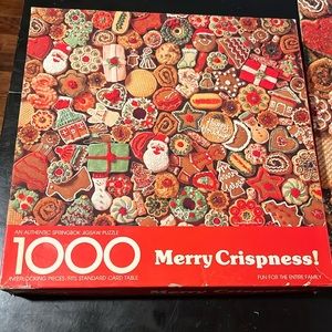 Vintage Springbok 1000 piece Christmas Cookie Merry Crispness Puzzle